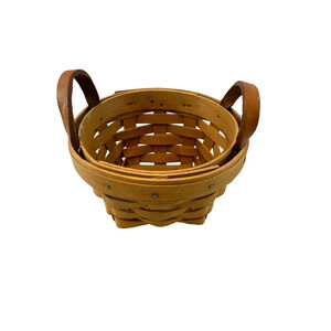 1997 Longaberger Thyme Basket Vintage 4.5"RD x 3"H